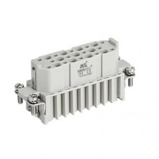 294223025, Розетка (гнездовая вставка); 25 контактов + заземление; 10А; 250V; 4kV; Под обжимные контакты 0.14..2.5 мм²; Прямой ввод; ПК; Типоразмер 16A; Серия D (упак 1 шт)