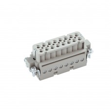 029426, Розетка (гнездовая вставка); 32 контактов (17-32) + заземление; 16А; 250V; 4kV; Винтовое соединение 1..2.5 мм²; Прямой ввод; Поликарбонат; Материал контактов - посеребренная латунь; Типоразмер 32A; Серия A (упак 60 шт)