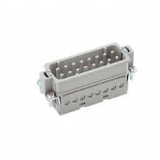 029427, Вилка (штыревая вставка); 32 контактов (17-32) + заземление; 16А; 250V; 4kV; Винтовое соединение 1..2.5 мм²; Прямой ввод; Поликарбонат; Материал контактов - посеребренная латунь; Типоразмер 32A; Серия A (упак 60 шт)