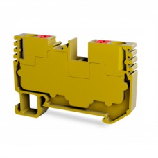 8000298024, Клеммник на DIN-рейку (Push-in) 6 мм.кв. (желтый); PFT 6 (упак 50 шт.)