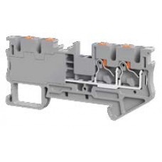 8001298176, Клеммник на DIN-рейку (Push-in) 4 мм.кв. 4-х выводной (синий); PFT 4 2X2 (упак 30 шт)