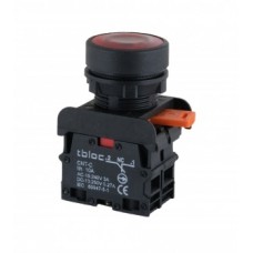 8025078042, Кнопка 22мм с возвратом 1 Н.З. (красный) с индикацией LED 48 V AC/DC; PSRL-1C 48 (упак 15 шт.)