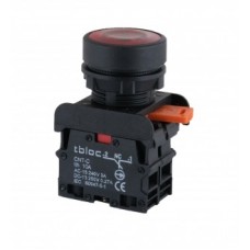 8025078052, Кнопка 22мм с возвратом 1 Н.З. (красный) с индикацией LED 24 V AC/DC; PSRL-1C 24 (упак 15 шт.)