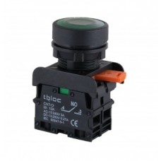 8025078095, Кнопка 22мм с возвратом 1 Н.О. (зеленый) с индикацией LED 110 V AC/DC; PSRL-1O 110 (упак 15 шт.)