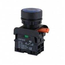 8025078216, Кнопка 22мм с возвратом 1 Н.О. (синий) с индикацией LED 24 V AC/DC; PSRL-1O 24 (упак 15 шт.)