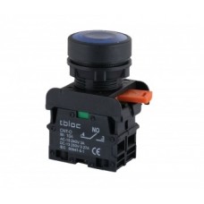 8025078226, Кнопка 22мм с возвратом 1 Н.О. (синий) с индикацией LED 220 V AC/DC; PSRL-1O 220 (упак 15 шт.)