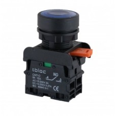 8025078236, Кнопка 22мм с возвратом 1 Н.О. (синий) с индикацией LED 110 V AC/DC; PSRL-1O 110 (упак 15 шт.)